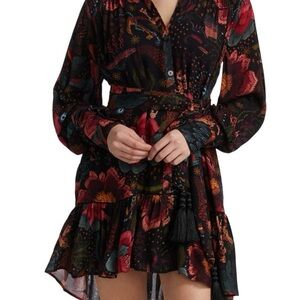 Farm Rio River Creatures Mini Dress in Black Multi